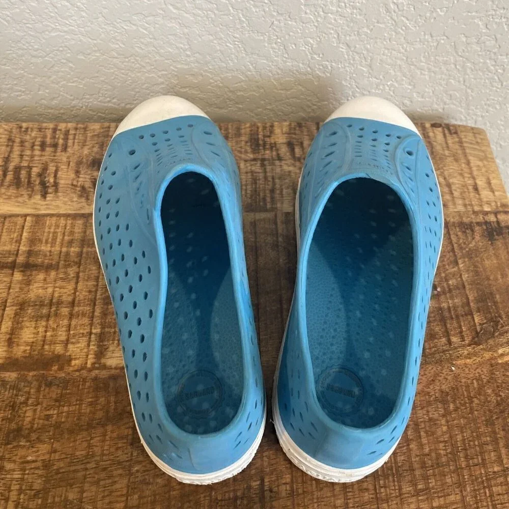 Saguaro Boy Blue Lightweight Quick Dry Slip On Beach Garden Water Shoes Sz 5 37